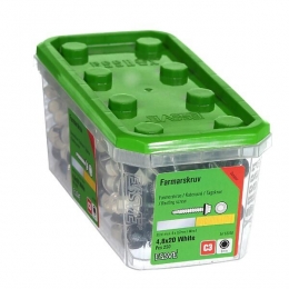 Essve BS Farmarskruv 250-pack Vit, 4,8x20mm