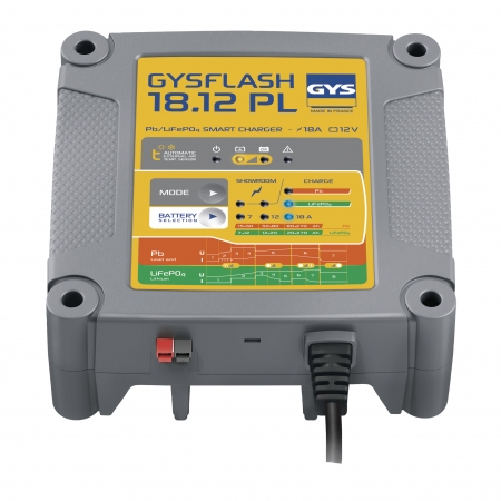 Gysflash 18.12 PL Underhållsladdare 18A för bly, AGM, Gel & LFP (lithium)