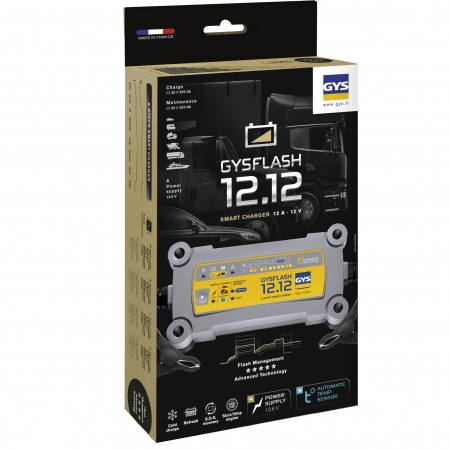 Gysflash 12.12 - Underhållsladdare 12A, supply-läge för bilhall