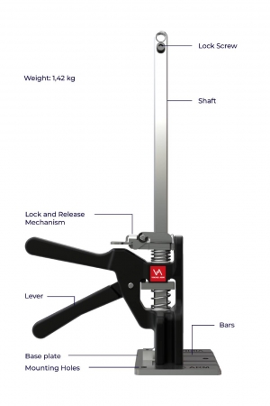 Viking arm lyft- och spänntving 215 mm, 150kg