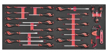 VERKTYGSSET 309 DELAR TENG TOOLS RÖD 37 TUM FOAM SITE