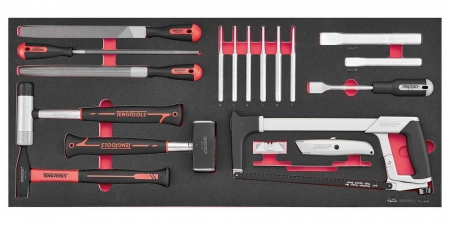 VERKTYGSSET 309 DELAR TENG TOOLS RÖD 37 TUM FOAM SITE