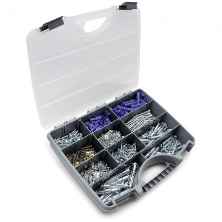 Sortimentsväska Fast Fäst & häng 400 delar