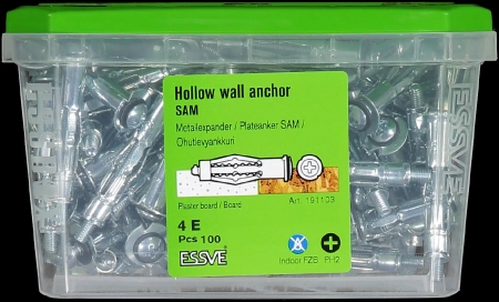 METALLEXPANDER SAM FÖR ENKELGIPS MED SKRUV M4 100ST