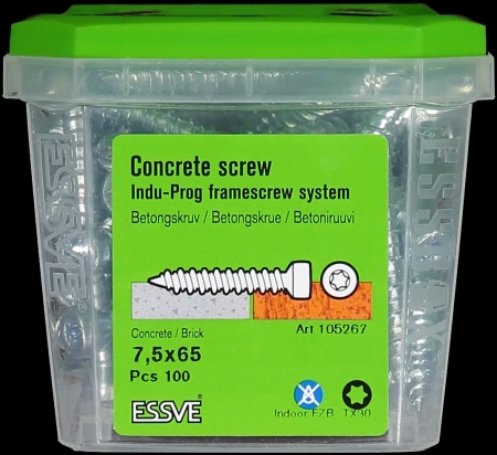BETONGSKRUV INDU-PROG TX30 FZB 7,5X65 100ST
