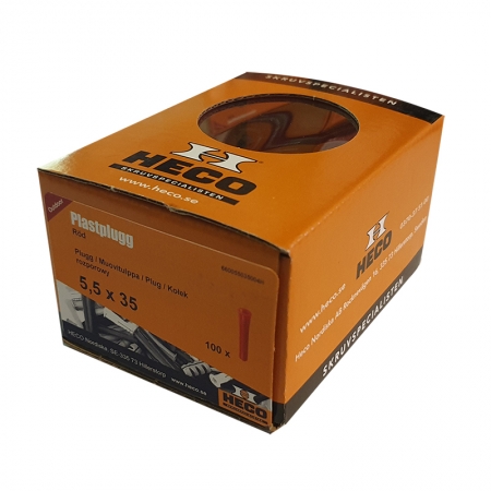 Heco 8 x 40 Brun plastplugg