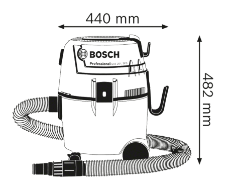 GROVDAMMSUGARE Bosch GAS 20 L SFC UNIVERSAL 060197B000