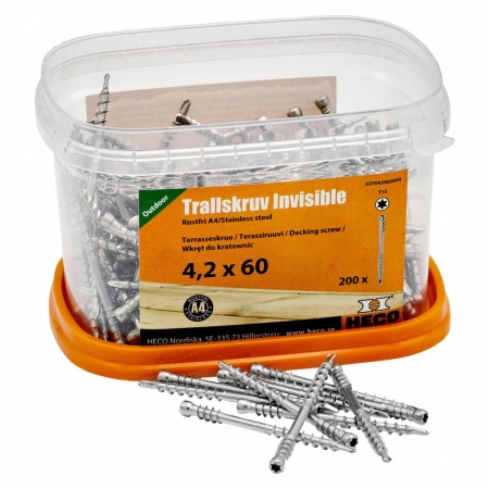 Heco Invisible Rostfri 4,2x60 A4