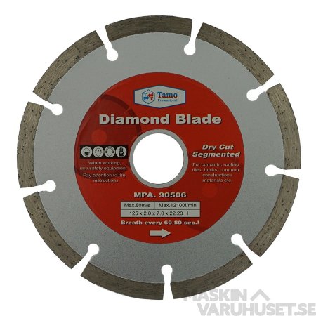 Tamo Dry Cut Segment 125 diamantkapskiva
